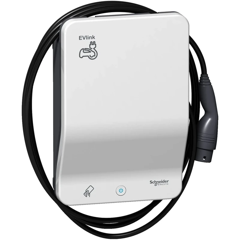 Schneider Electric EVB1A7PCRI, EVlink Smart Wallbox, 7.4 kW, Attached Cable, T2 G4 7,4kw, RFID