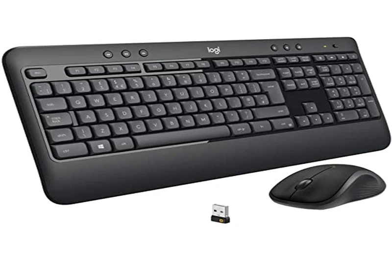 Logitech MK540 Wireless Keyboard and Mouse Combo for Windows, 2.4 GHz Wireless with USB Unifying Receiver, Wireless Mouse, Multimedia Hot Keys, 3-Year Battery Life, PC/Laptop, QWERTY Italian Layout