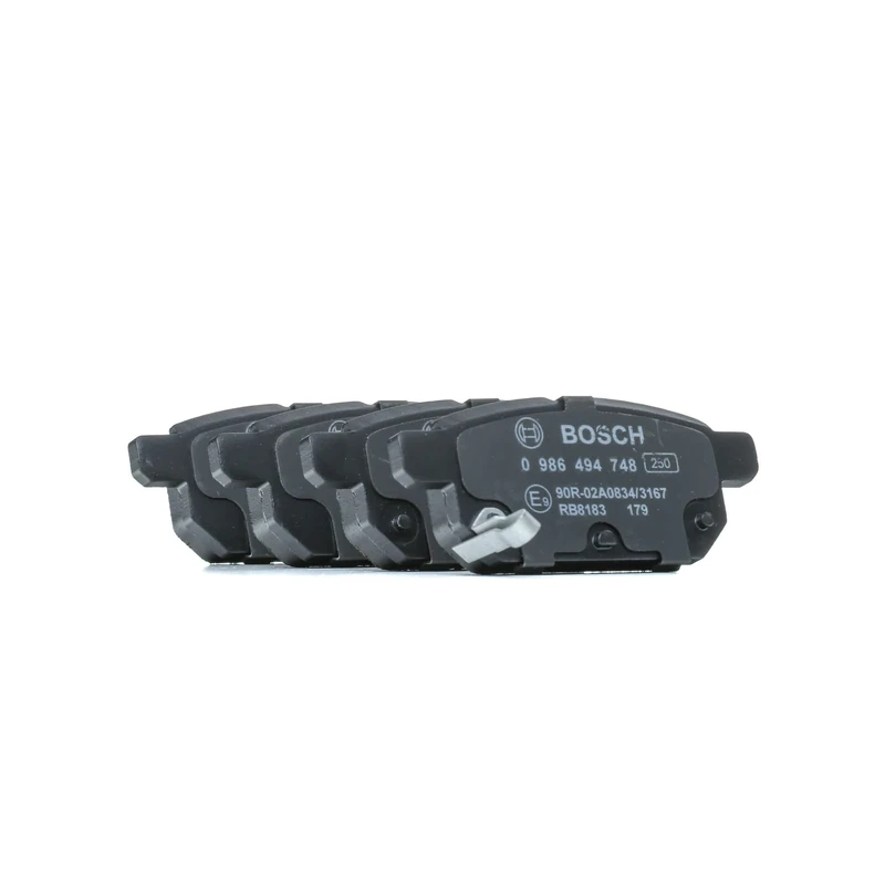 Bosch BP1763 - Brake Pads Car Rear Axle - Bosch Quality - Reduced Noise and Dust - ECE-R90 Certified - Copper-Free - 1 Set of 4 Pads