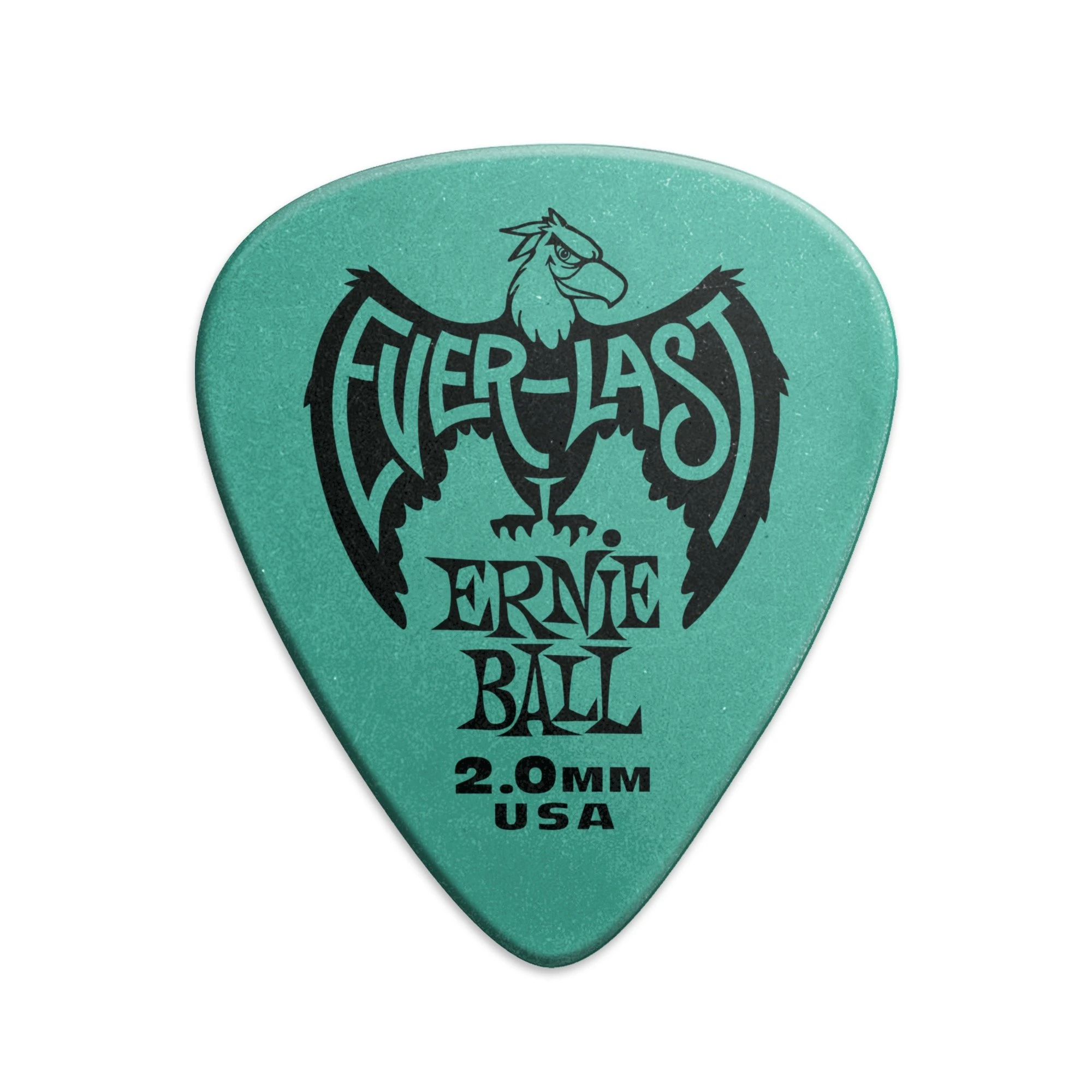 Ernie Ball 2.0 mm Teal Everlast Picks 12-pack