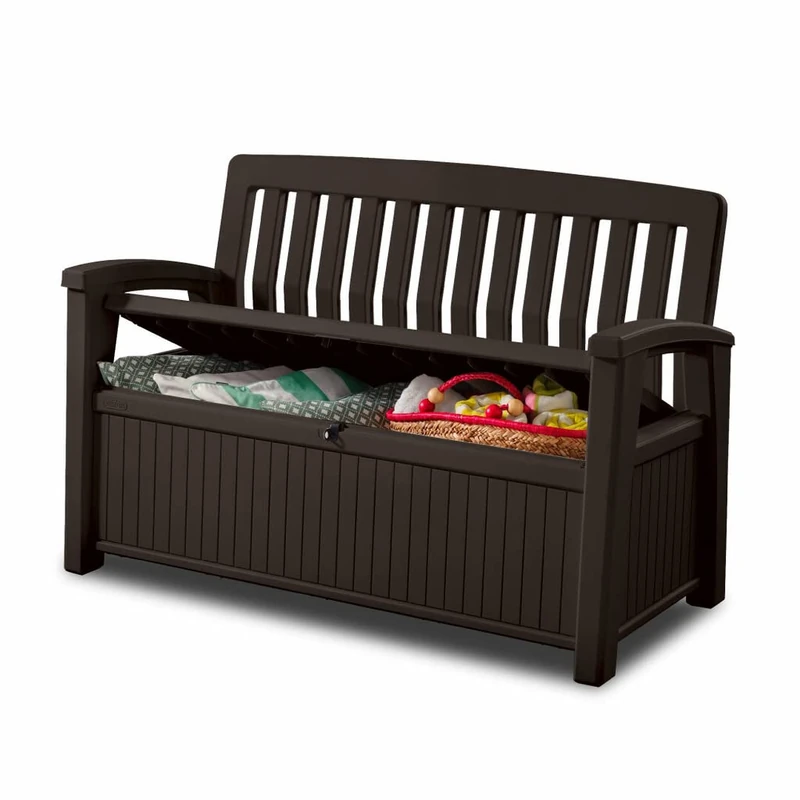 Keter Patio Bench Box Graphite 227 Litres 132.7 x 61.2 x 89 cm