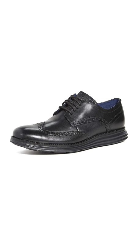 Cole Haan ORIGINAL GRAND WINGTIP OXFORD, Men’s Oxfords, Black (Black/Black Black/Black), 7.5 UK (41.5 EU)