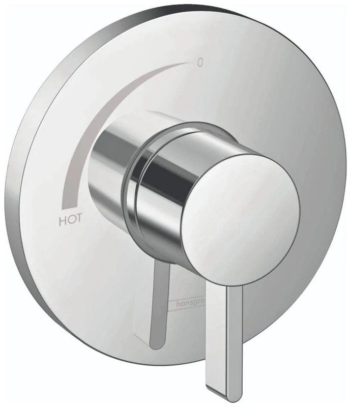 hansgrohe Ecostat S Modern Minimalist Easy Control 1-Handle Pressure Balance Shower Valve Trim in Chrome, 15739001