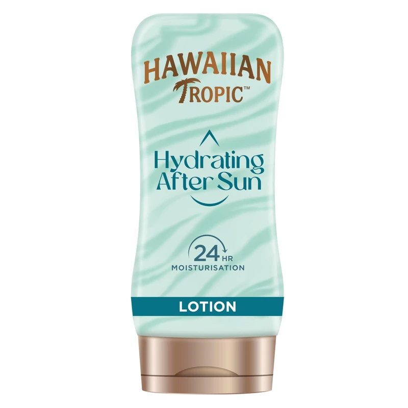 Hawaiian Tropic Hydrating After Sun - Helps to preserve your tan, 180 ml, 24-Hour Moisturisation, With Aloe Vera, Vegan