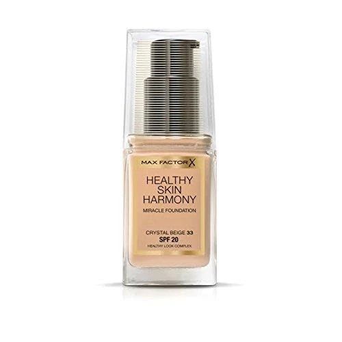 2 x Max Factor Healthy Skin Harmony Miracle Foundation - 33 Crystal Beige