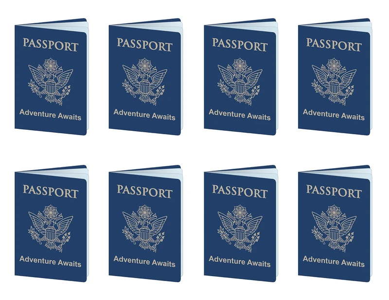 Beistle 54794 passports, Paper, Blue/Gold/White - Image 1