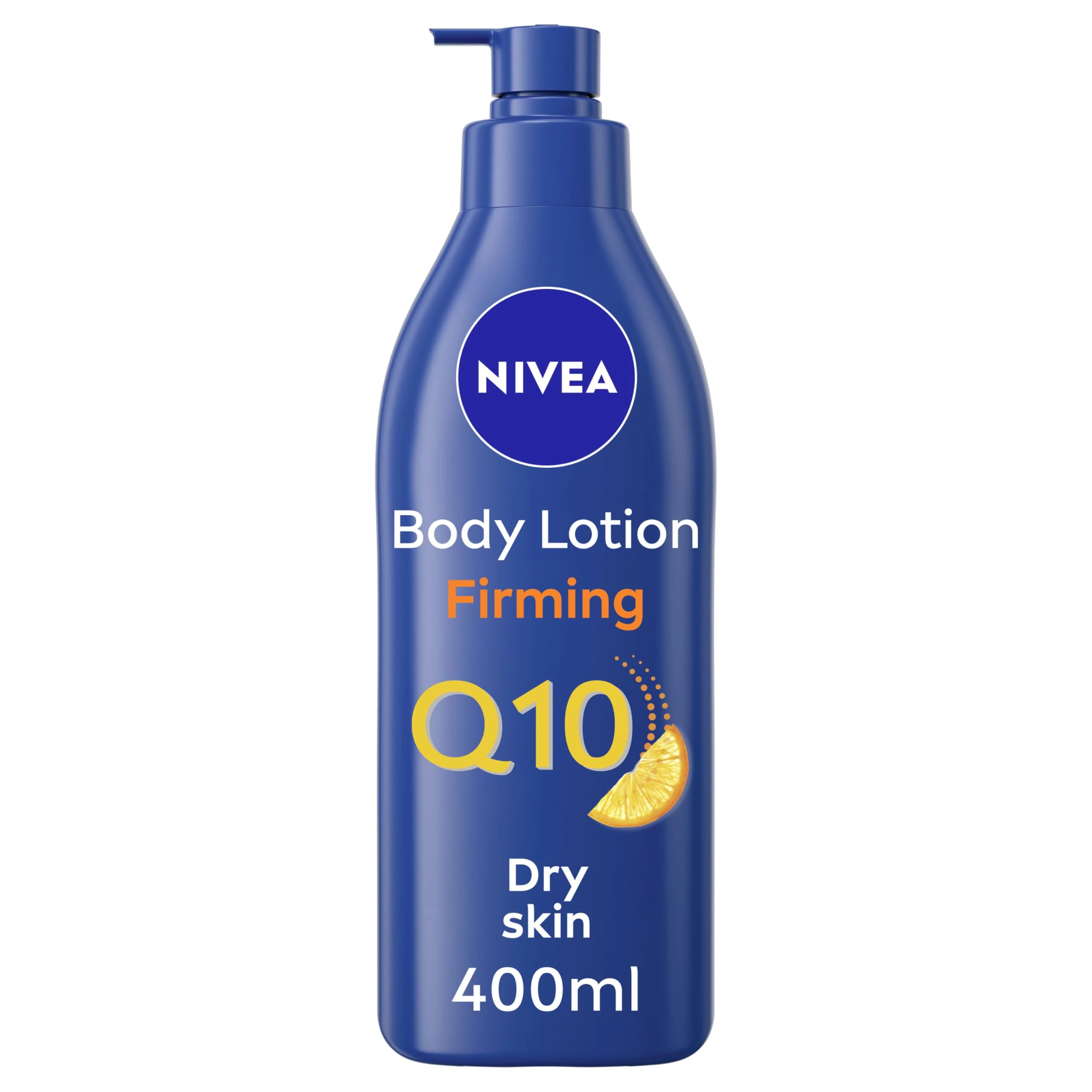 NIVEA Q10 Firming Rich Body Lotion + Vitamin C (400ml), with Collagen Booster Complex, 72H Moisturiser