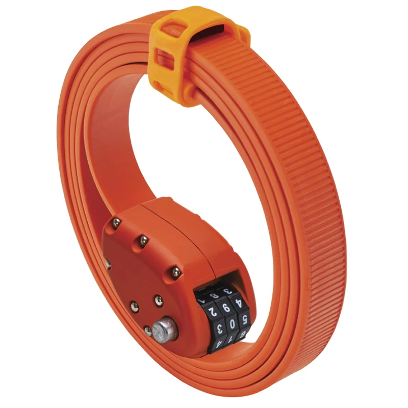 OTTOLOCK Steel & Kevlar Combination Bike Lock | Different Lengths Lightweight, Compact, Durable Design | Ideal for Cycling & Outdoor Gear Orange 152cm - Image 1