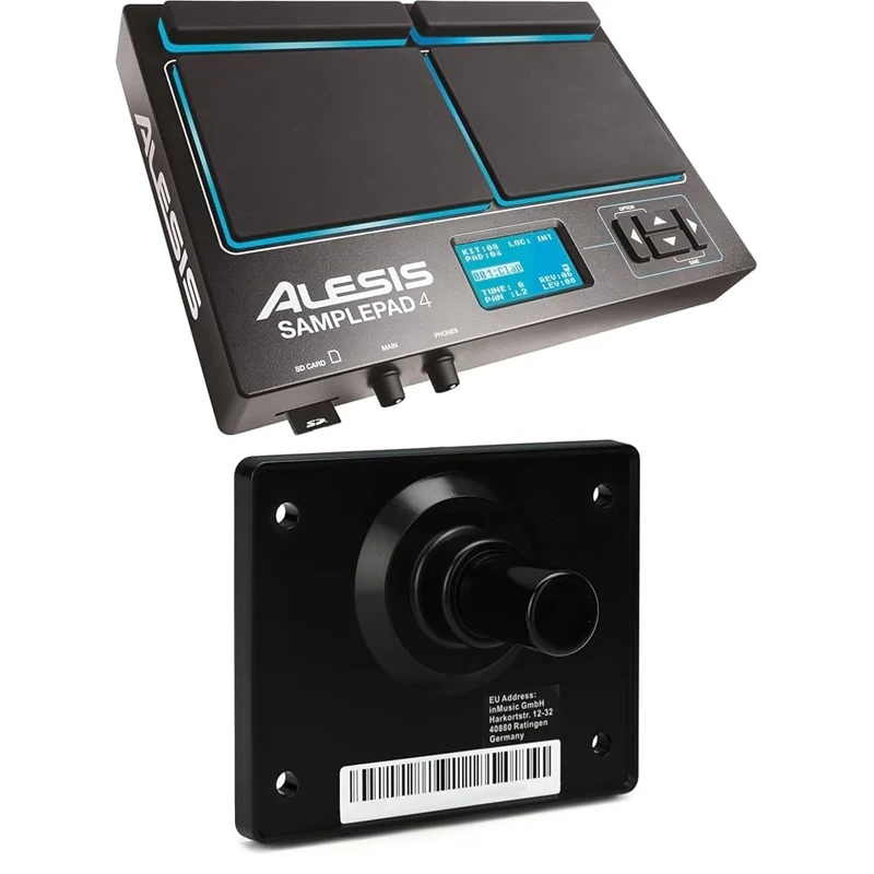 Alesis Sample Pad 4 Module Mount - 4 Velocity Sensitive Pads + 25 Drum Sounds + Universal Mount