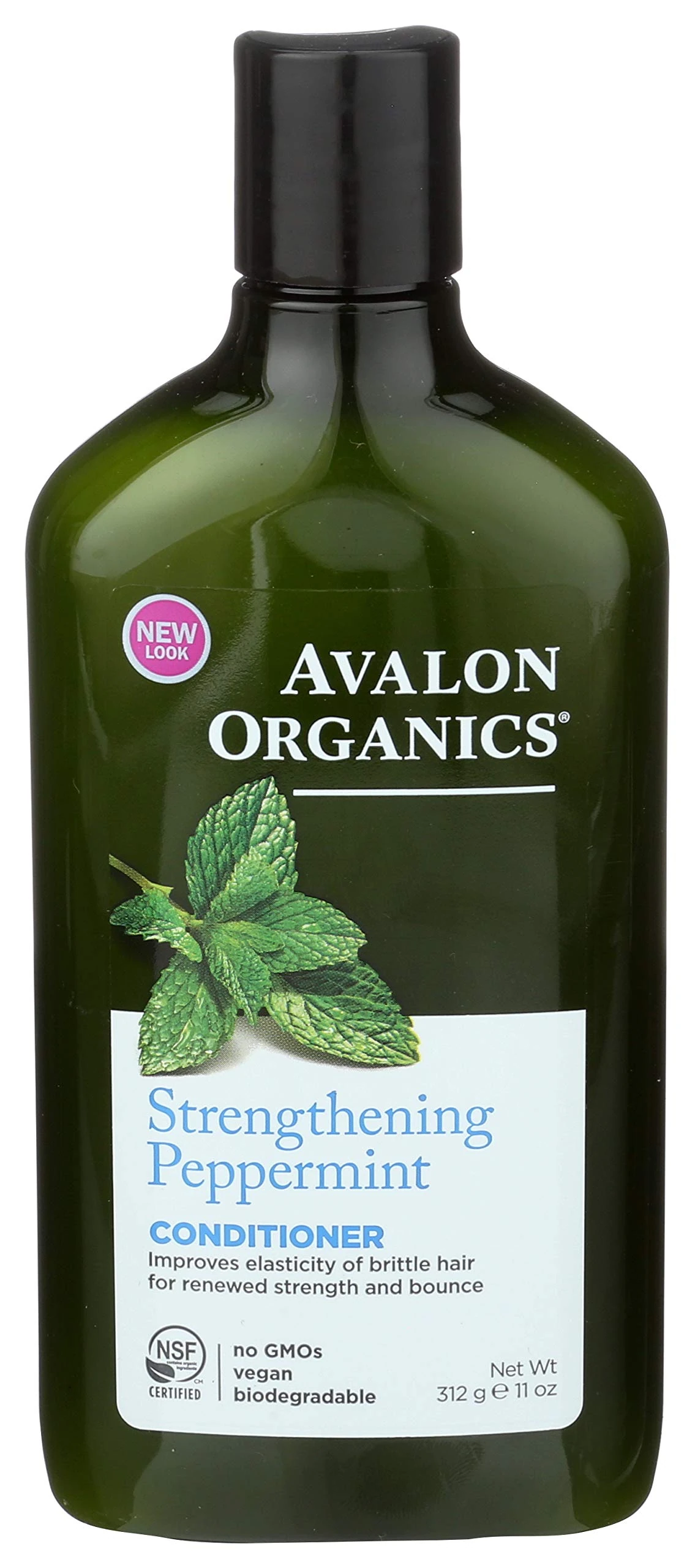 Avalon Organics - Peppermint Strengthing Conditioner - 312g - Invigorating Peppermint Scent - Strengthens & Nourishes Hair - Suitable for All Hair Types