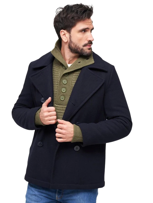 Brandit Pea Coat, color: navy, size: M