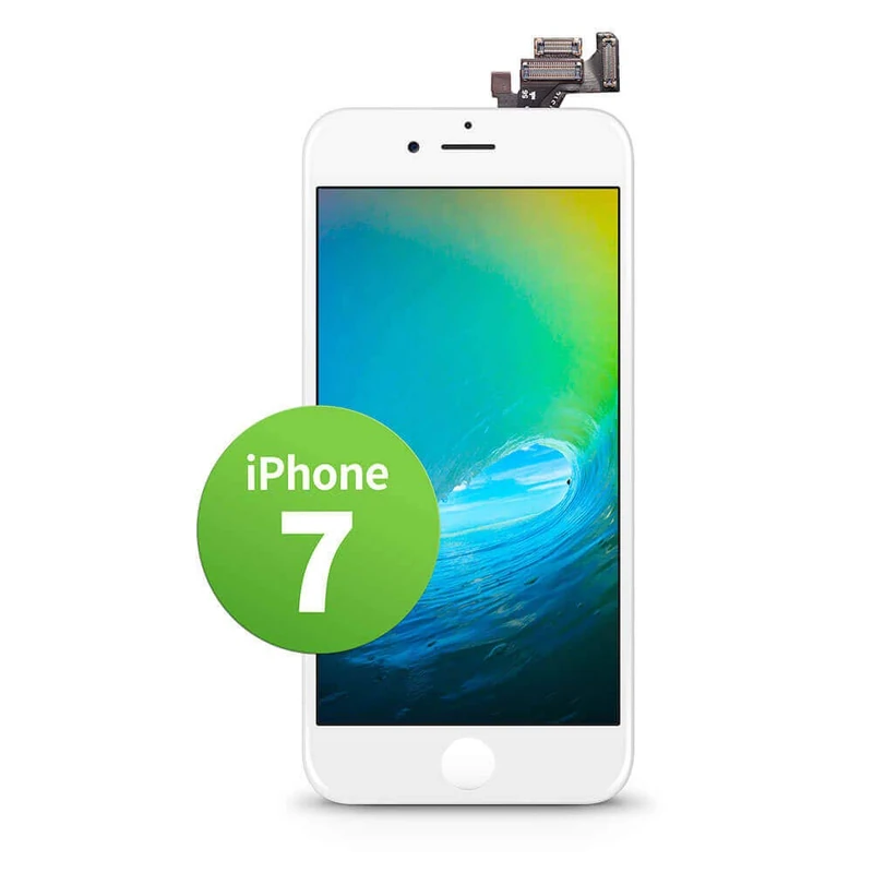 GIGA Fixxoo compatible with iPhone 7 Replacement Single Screen LCD (no Kit); with TouchScreen, Retina Display Glass, Camera & Proximity Sensor; Easy Repair Video Guide Installation DIY - White