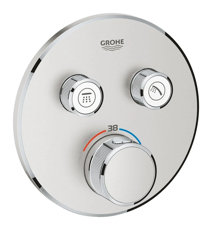 GROHE Grohtherm Smartcontrol Thermostat for Concealed Installation with 2 Valves Supersteel 29119DC0
