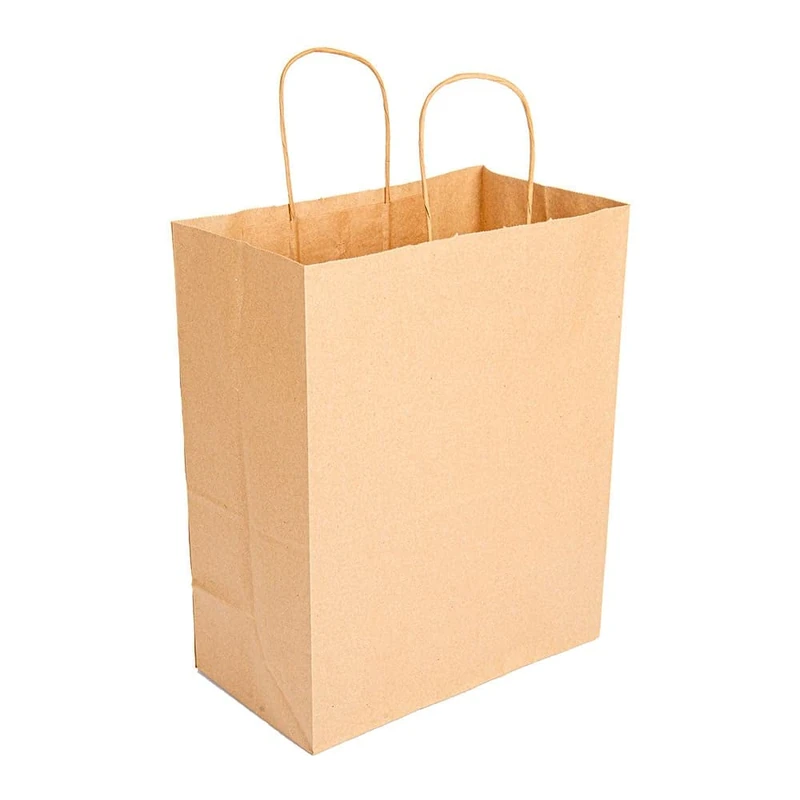 Sos Bags With Handles 80 Gsm 25+14X32 Cm Natural Kraft - 250 Units - Image 1