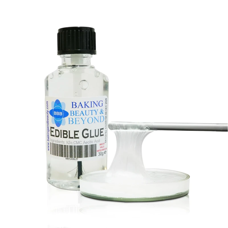Baking Beauty and Beyond Professional Food Grade Edible Glue - Multi-Function, Super Strong, Pro Bakers Choice Glue Perfect for Icing, Sugarcraft, Baking, Food Craft, and Cake Decorations, (30gm)