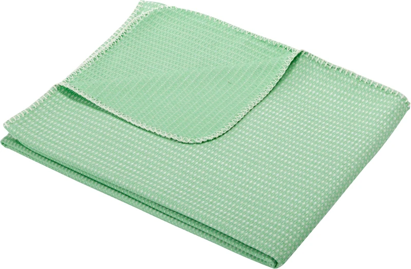 Biederlack Throw, Cotton Blend, Green, 150 x 180 cm