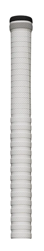 GM | Cricket Bat Grips | DYNAMIC | Soft Feel Premium Rubber for Secure Bottom Hand Hold | Suitable for Virtually All Handle Sizes - 12" Long | 12 Pack | White with Black & Silver Hoops | Gunn & Moore