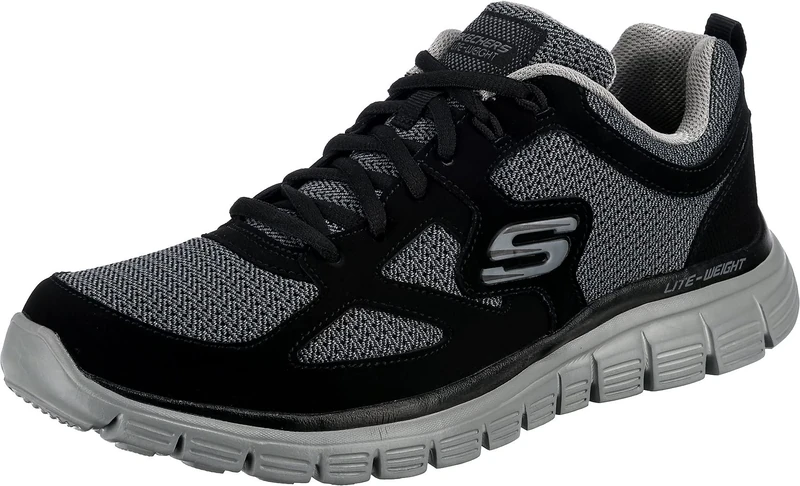 Skechers Burns Agoura, Men's Low-Top Sneakers, Black Grey, 12 UK