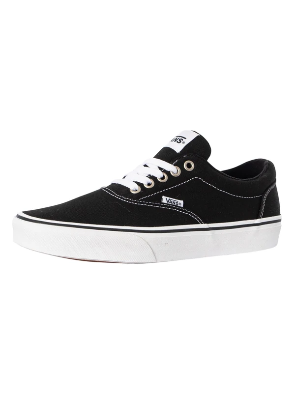 Vans DOHENY, Men’s Trainers, Black ((Canvas) black/white 187), 10 (44.5 EU) - Image 1