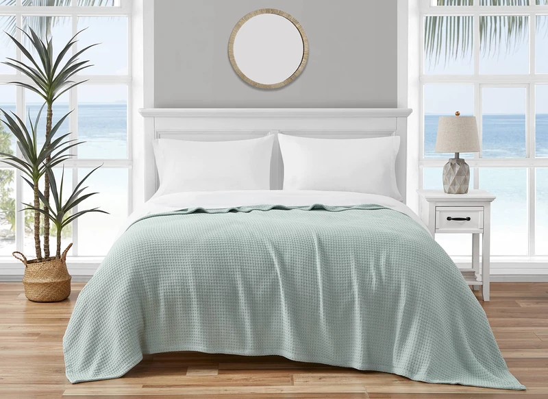 Tommy Bahama Bahama Coast Blanket, Aqua, Full/Queen