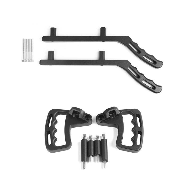Voodonala Set Front & Rear Grab Bar Handles for 2007-2019 Jeep JK Wrangler & Unlimited (Black)