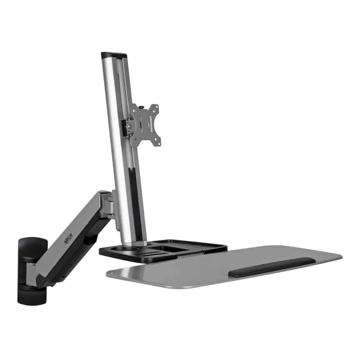Tripp Lite Wall Mount for Sit Stand Desktop Workstation Standing Desk, Single Display (WWSS1332W)