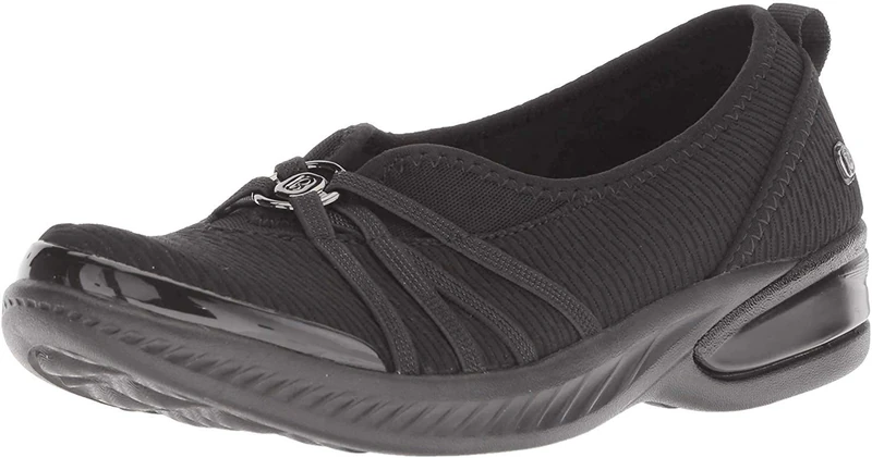 BZees Women's Niche Ballet Flat, Black, 6 UK