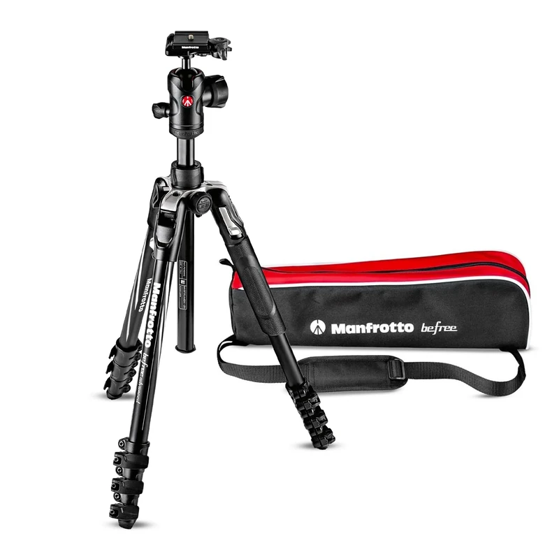 Manfrotto Befree Advanced Camera Tripod with Lever Closure, Portable and Compact Travel Tripod Kit with Ball Head, Aluminium Kit for DSLR Reflex and Mirrorless, Camera Accessories
