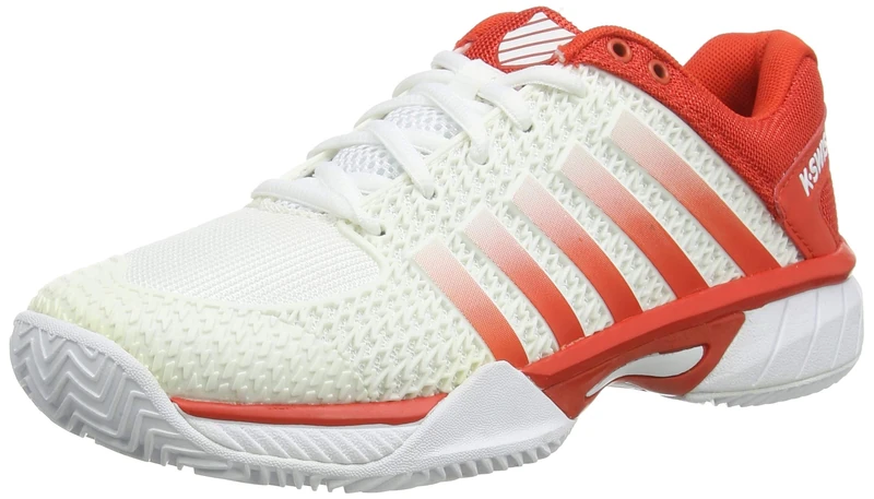 K-Swiss Performance Women KS TFW Express Light HB Tennis Shoes, White (White/Fiesta 01), 5 UK