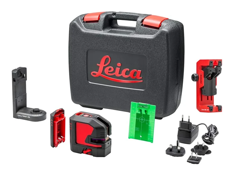 Leica Lino L2G – Green Cross-line Laser with Li-Ion Battery and Innovative adapters