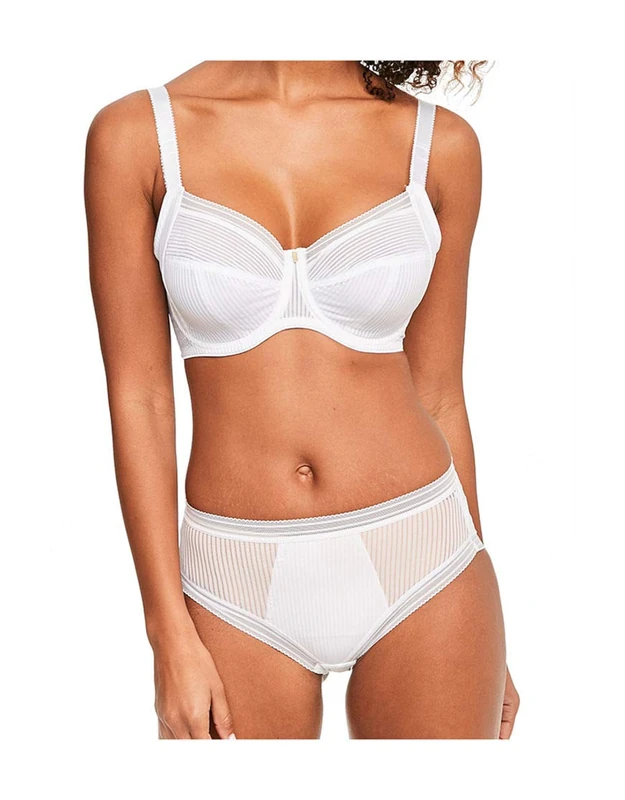 Fantasie Women's Fusion Underwire Cup Side Support Full Coverage Bra, White, 34 DD UK
