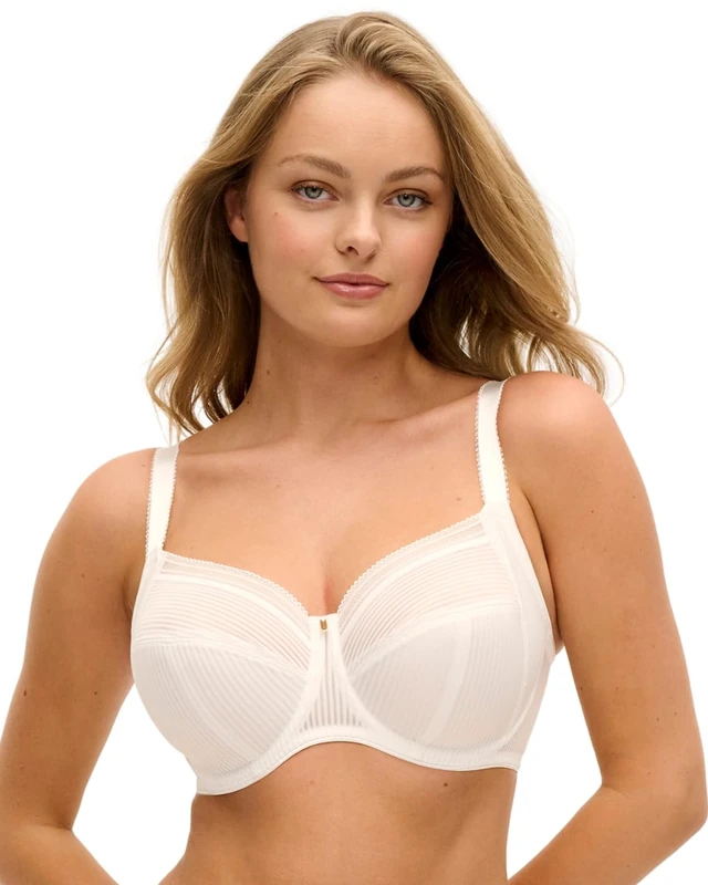 Fantasie Women's Fusion Underwire Cup Side Support Full Coverage Bra, White, 38 GG UK