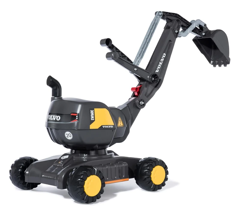 Rolly Toys Licensed Volvo Mobile 360 Degree Excavator Locking Arm and Four Stable Wheel Black Ages 3 Years+