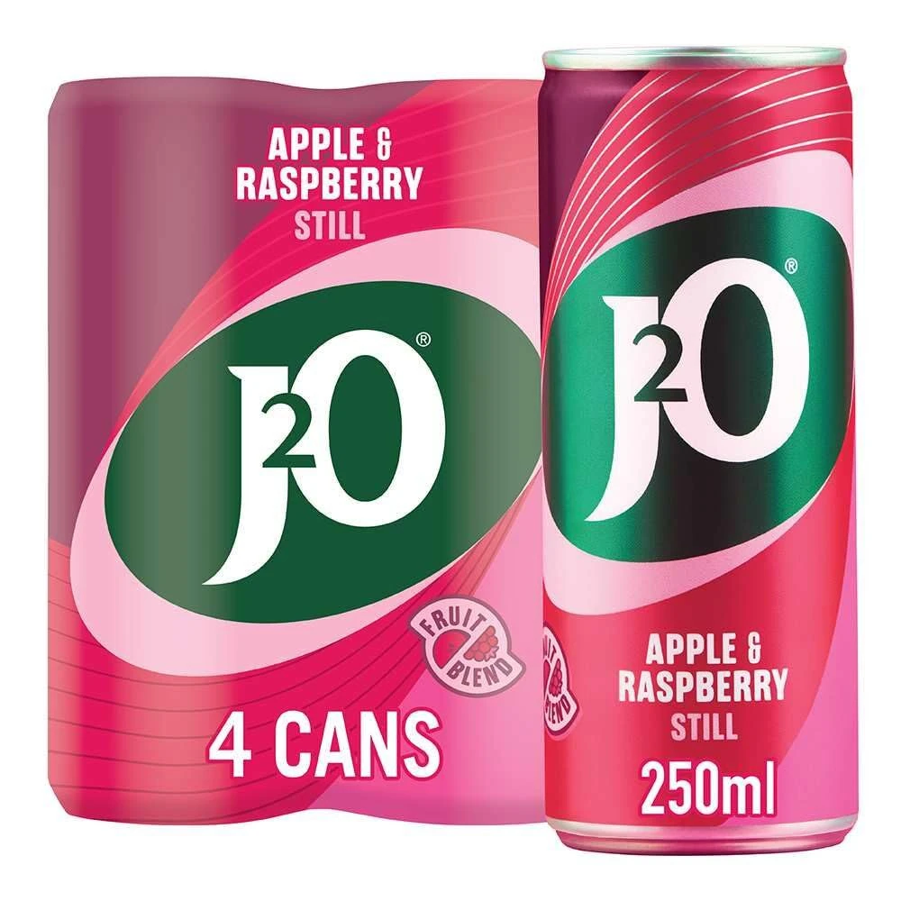 J2o Apple & Raspberry Cans 4 X 250ml