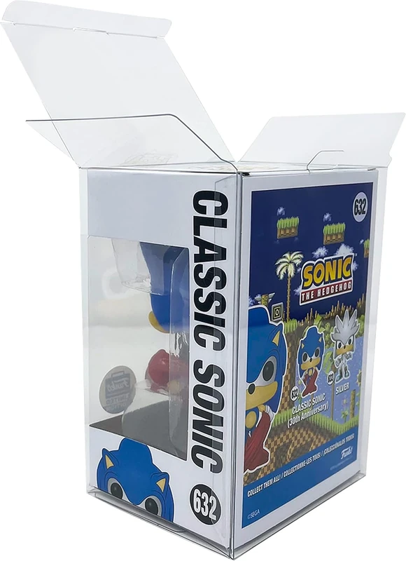 EcoTEK Aufbewahrungsbox kompatibel mit Funko Pop! 10.2 cm Vinyl-Figuren –100 Stück Pop-Schutzhüllen von EcoTEK. Starke, kristallklare Hülle, säurefrei, mit Schutzfolie und Verschlusslasche