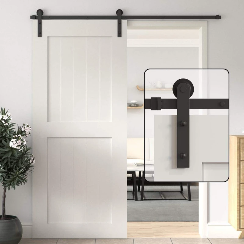 WINSOON 5FT/150cm Sliding Door Track Barn Door Sliding Kit for Single Door
