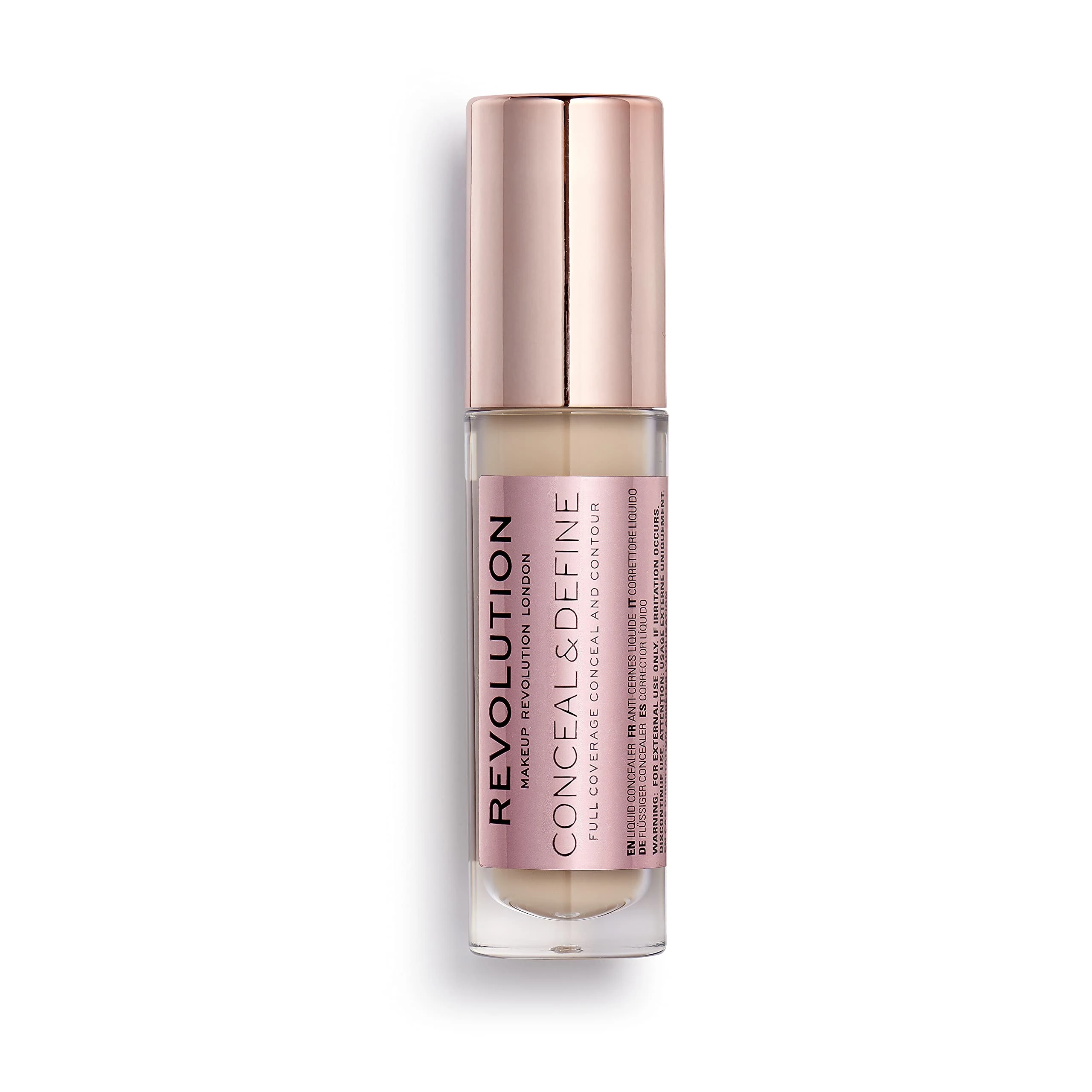 Revolution Conceal & Define Concealer, Lightweight, Long-Lasting, Full Coverage Face Makeup, C2, 4g