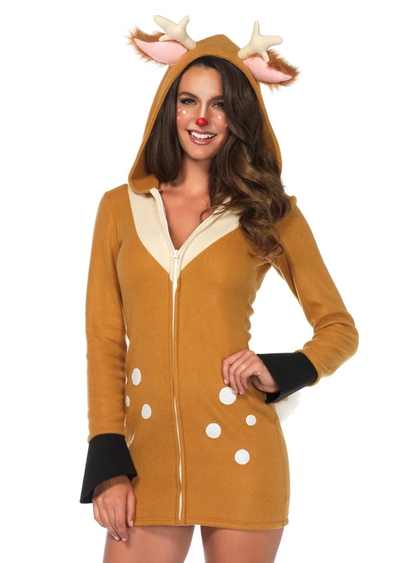 Leg Avenue Women's Cozy Fawn Adult Costumes, Brown, Khaki, X-Large(UK 16-18)
