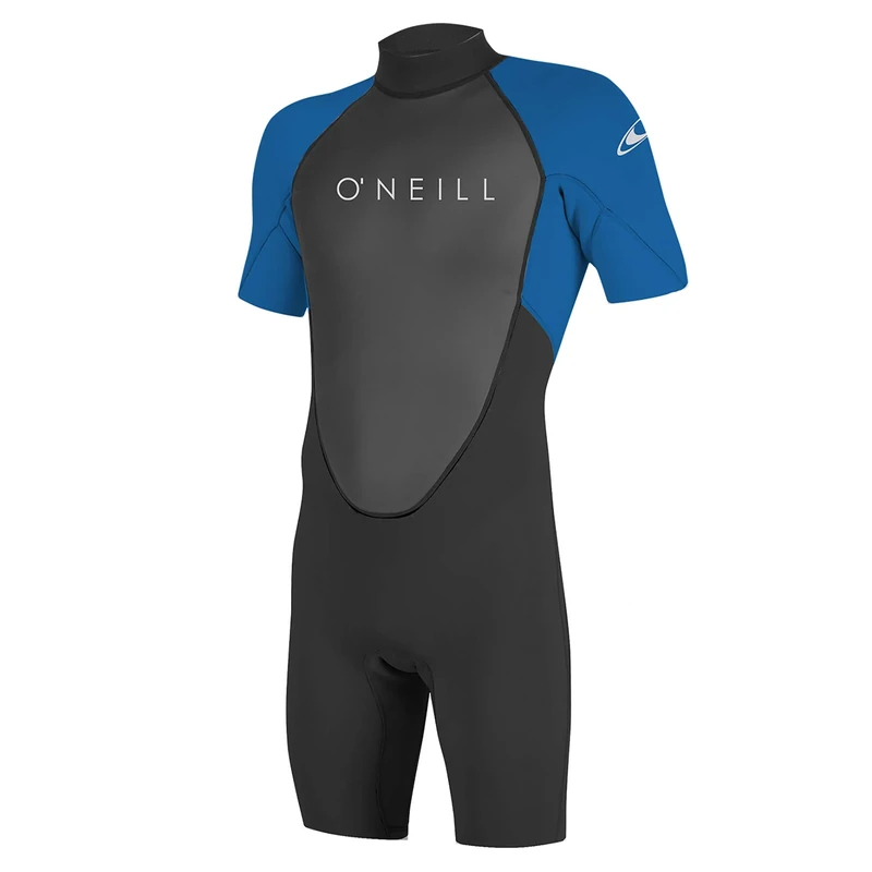 O'Neill Wetsuits Men's Reactor-2 2mm Back Zip Spring Wetsuit, Black/Ocean, M UK