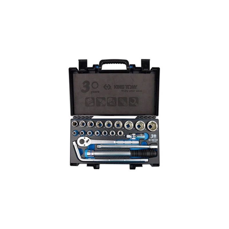 King Tony - Set of 21 sockets 1/2" D. 11 to 32 mm and Accessories - 4321MRE - King Tony