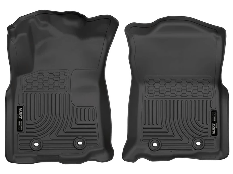 Husky Liners Weatherbeater Series | Front Floor Liners - Black | 13971 | Fits 2018-2022 Toyota Tacoma Double/Access Cab w/Automatic Transmission 2 Pcs