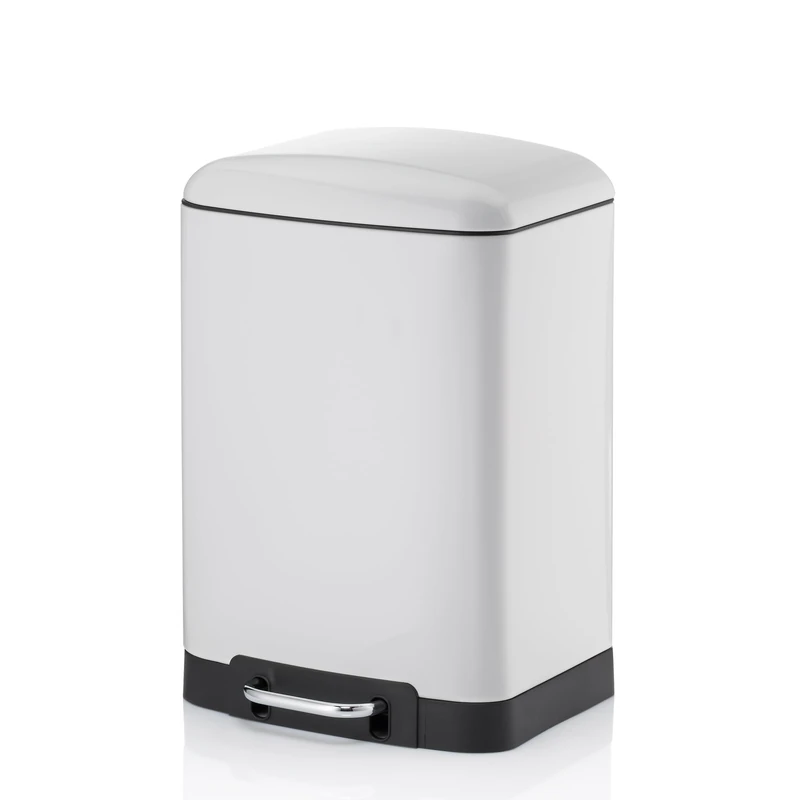 Kela "Davino Cosmetic Bin, Stainless-Steel, White, 30 x 15 x 10 cm - Image 1