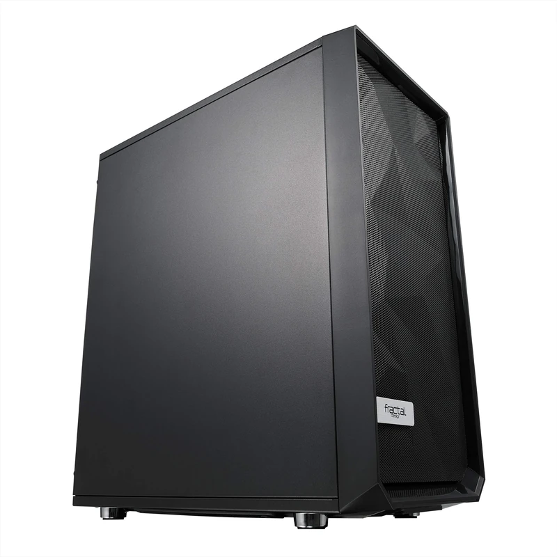 Fractal Design Meshify C - Compact Mid Tower Computer Case - Open ATX Layout- High Performance Airflow/Cooling - 2x Fans included - PSU Shroud - Modular interior - Water-cooling ready - USB3.0 - Black