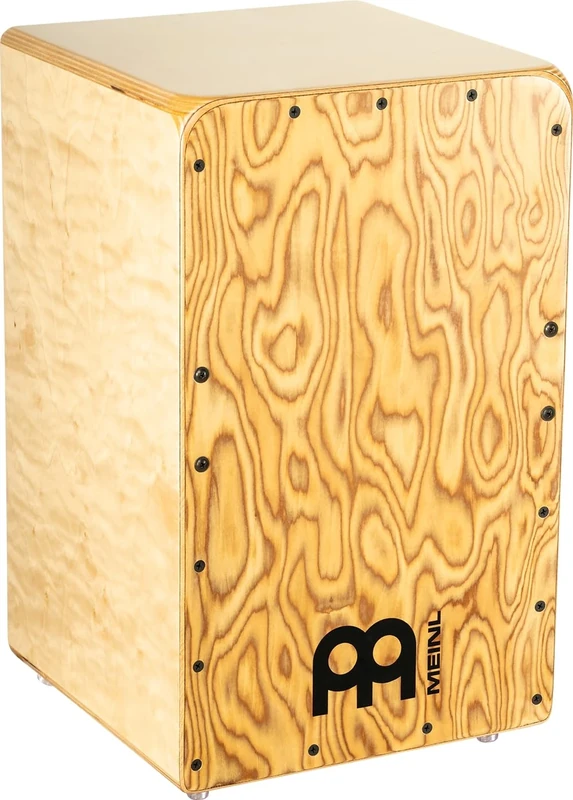 Meinl Percussion Woodcraft Professional Cajon - Big Drum Box with Snare and deep Bass Sound - Playing Surface Makah-Burl (WCP100MB)