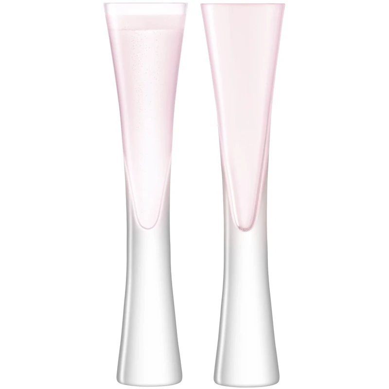 LSA International Moya Champagne Flute 170ml Blush | Set of 2 | Mouthblown & Handmade Glass | Hand Painted | MV30