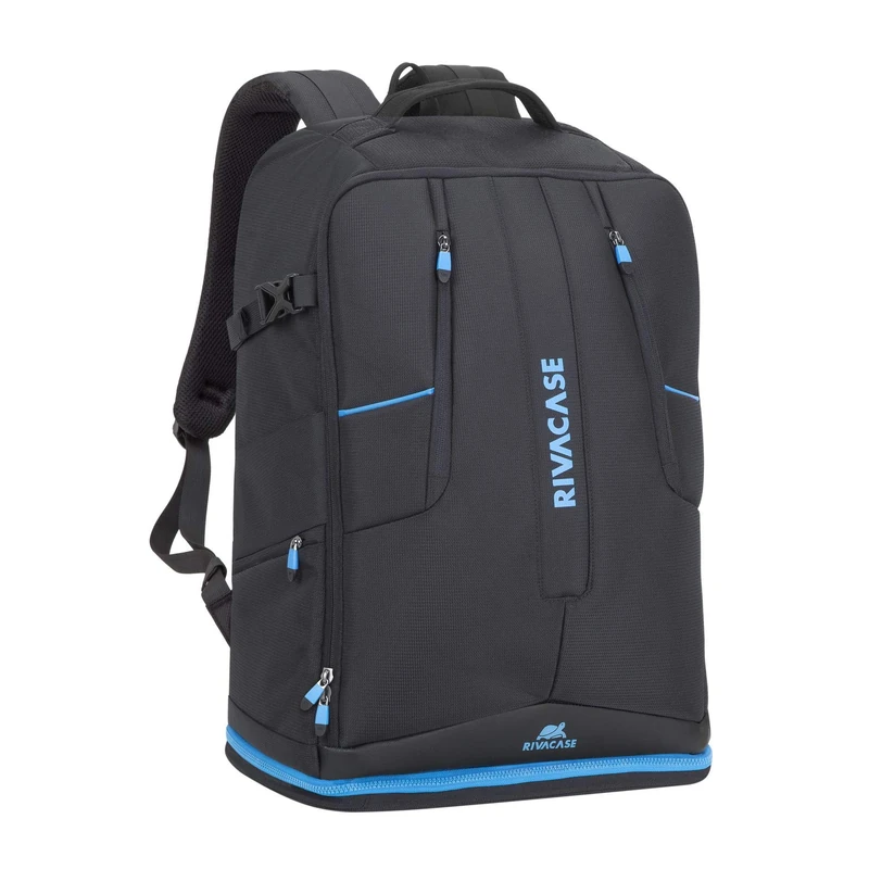 RIVACASE 7890 16" Backpack - Fits DJI Phantom 3 or 4 and Other Similar Quadcopters and Flying Cameras - Shock Absorbing EVA-Padding, Black/Blue