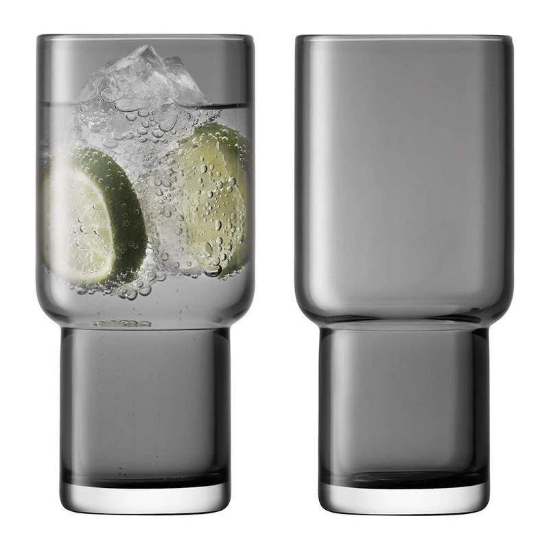LSA International Utility Tumbler 300ml Slate | Set of 2 | Mouthblown & Handmade Glass | UT70