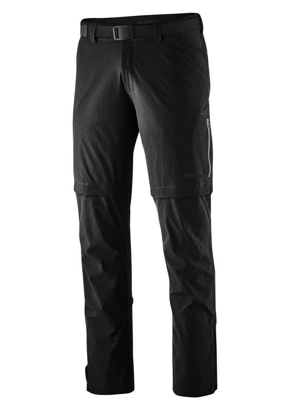 Gonso Portland, Long men's cycling shorts with zip-off function, Water and stain repellent, Relax Gel Comfort seat pad, Wide fit