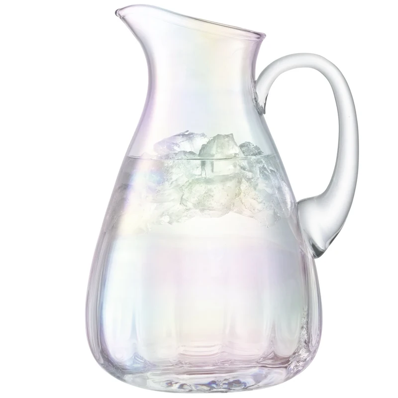 LSA International Pearl Jug 2.2L Mother of Pearl| 1 Unit | Mouthblown & Handmade Glass | Hand Painted | PE27