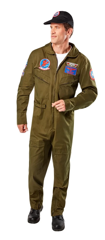 Rubies 821157_XL Officially Licensed Deluxe Top Gun Costume Adult Sized, Shown, X-Large